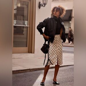 Free People Analise Printed Midi Skirt ✨ Cream Combo Size 2